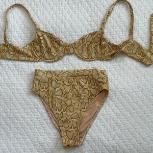 Faithfull The Brand Snake Print Lolita Bikini